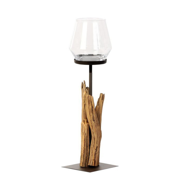 Holz Windlicht Raisa Naturholz, Windlicht aus Naturäste, 55cm, WMG Grünberger