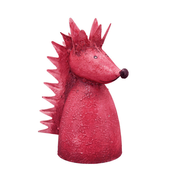 Zaunhocker Tier Igel, Metalligel rot, 12x20cm