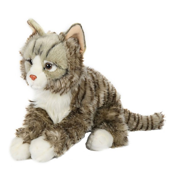 Plüsch Norwegische Waldkatze liegend 46cm Uni Toys