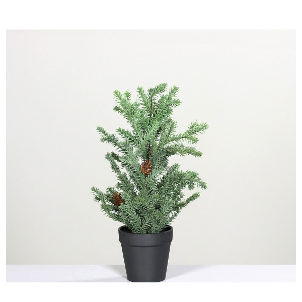 Kunstpflanze Tannenbaum, Tannenbaum mit Zapfen getopft, 35cm, DPI
