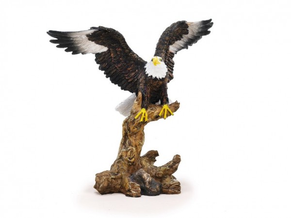 Poly Weißkopfseeadler auf Ast 22cm