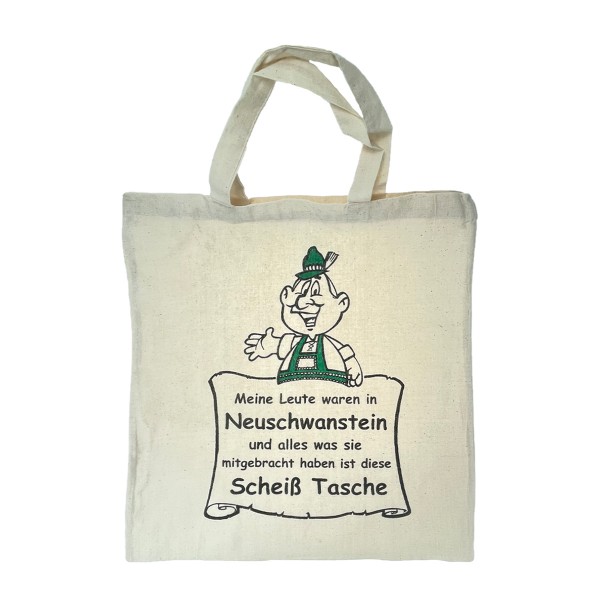 Baumwolltasche &quot;Scheiß-Tasche&quot; Neuschwanstein