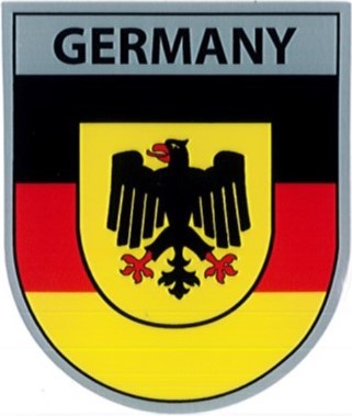 Aufkleber in Wappenform Germany mit Adler