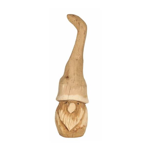 Deko Wichtel Naturholz Eiche, großer Holzwichtel natur, 115cm, WMG Grünberger