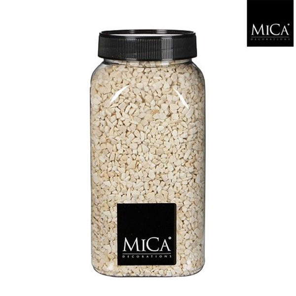 Deko Steine Granulat creme, 2-3mm, 650ml, Mica Decorations