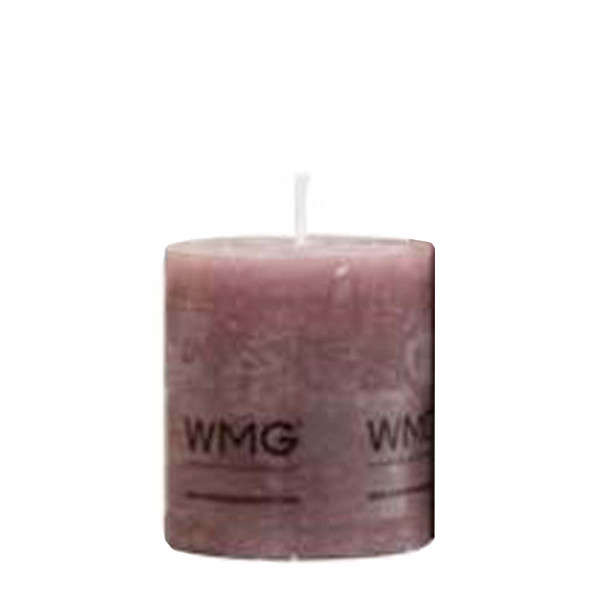 Stumpenkerze Rustic plum, Wachskerze, 60x60mm, WMG Grünberger