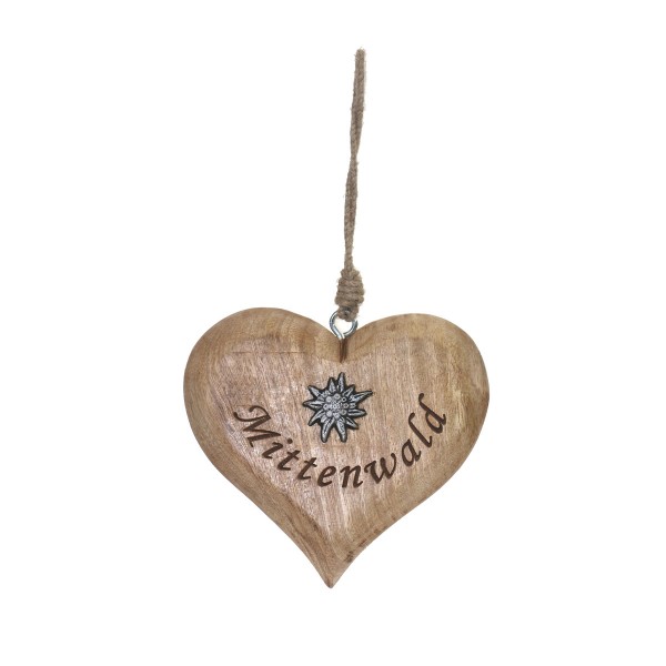 Holz Herz, Mittenwald, 15cm