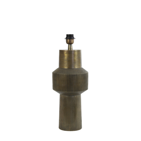 Art Deco Lampenfuß Briska, Antik-Bronze, 33cm, Light &amp; Living