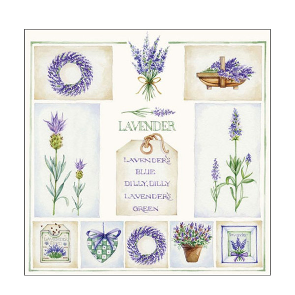 Ambiente Papierservietten Lavendel, Lavenders, 33x33cm
