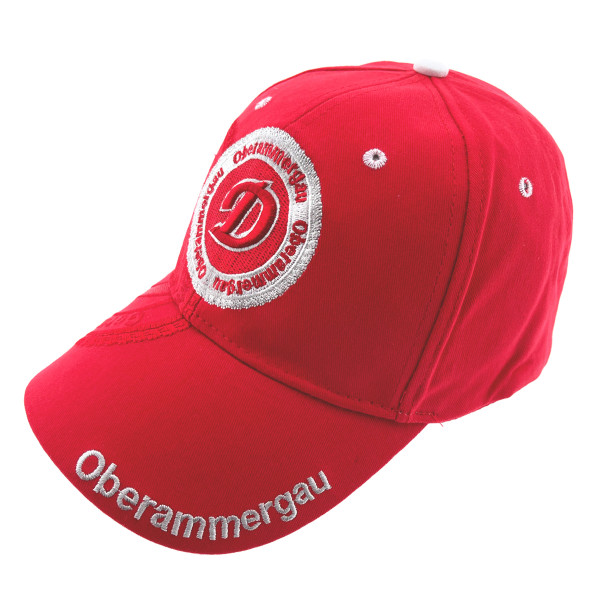 Schildmütze Oberammergau rot, Logo D: Oberammergau