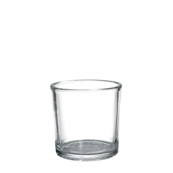 Windlicht Kerzenglas, Glas dickwandig klar, 8x9cm, WMG Grünberger