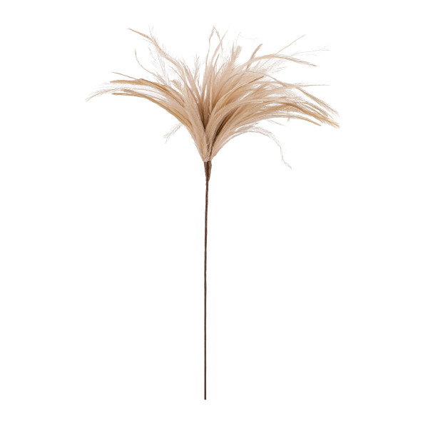 Kunstpflanze Federgras beige, Federstecker, Wedel, 50cm