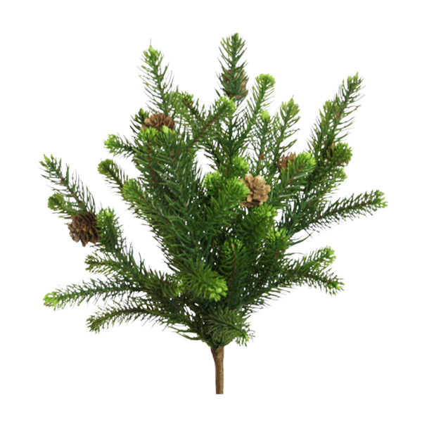 Kunstpflanze Tannenbusch mit Zapfen, grün, 43cm, Pick, Floratexx