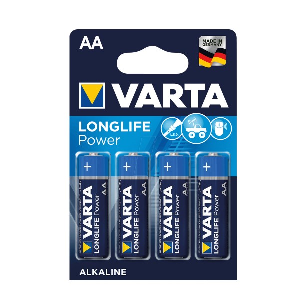 Varta Batterie, Mignon AA, Longlife Power, 4St. im Blister