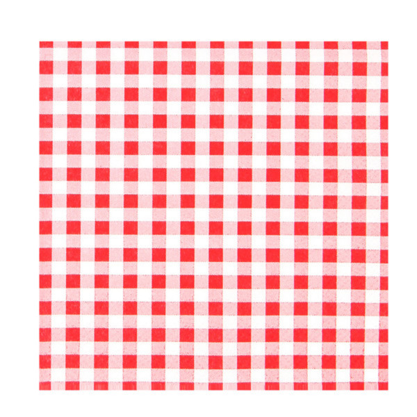 Home Fashion Papierservietten Karo rot, rot-weiß kariert, 33x33cm