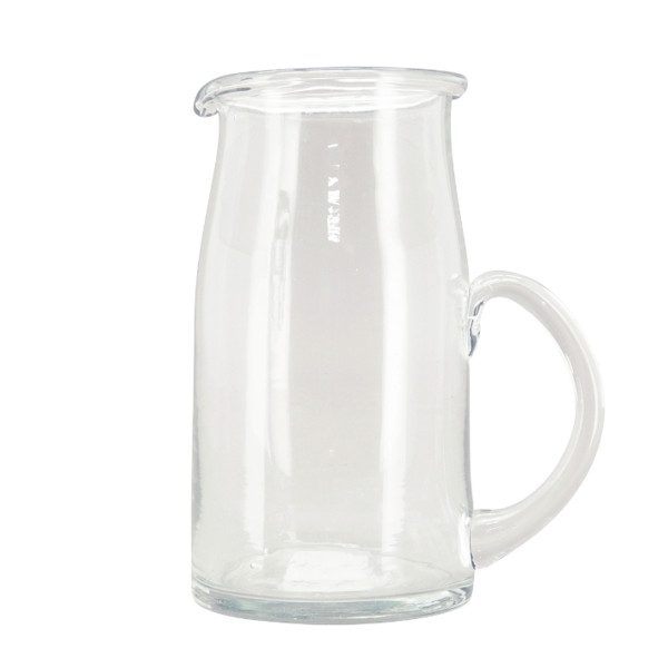 Glaskrug mit Henkel, Saftkrug, 19cm