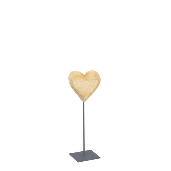 Holzherz, Natur, auf Metallständer, 50cm, WMG Grünberger