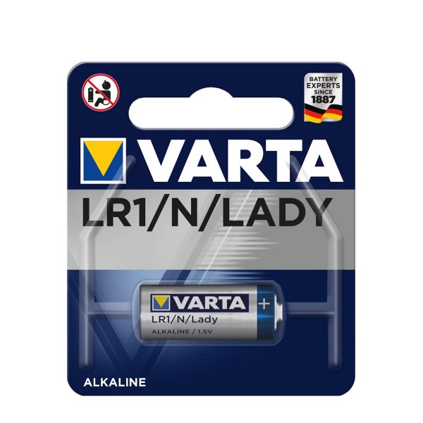 Varta Batterie, Alkaline, LR1 Lady, 1,5 V, 850 mAh, 1St. im Blister