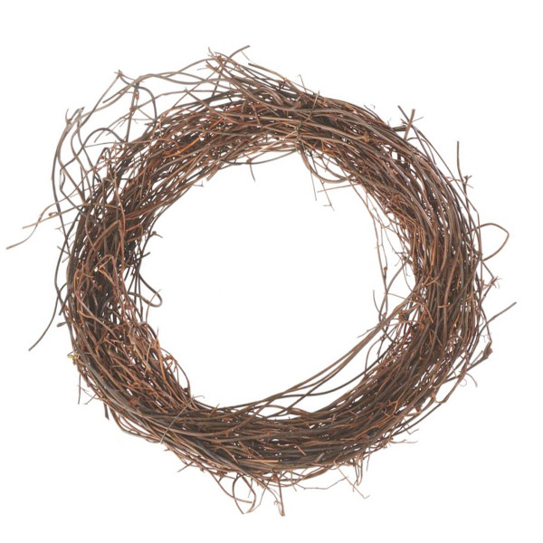 Rebenkranz natur, Weidenkranz fein, Bastelkranz, Ø20cm, Johannes Lucht