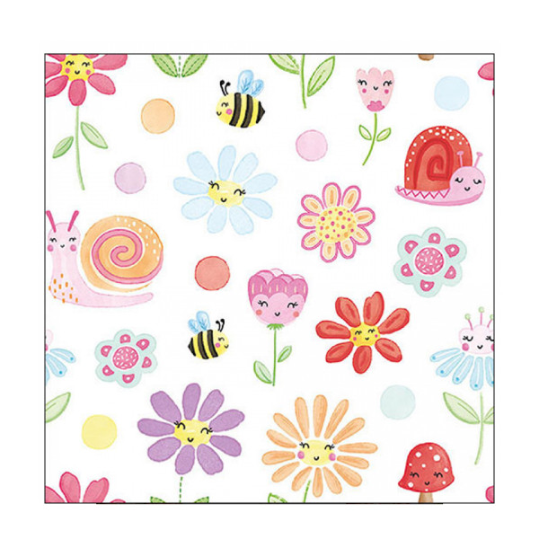 Ambiente Papierservietten Fantasiegarten pastell, Fantasy Garden, 33x33cm