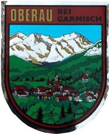 Aufkleber in Wappenform Oberau