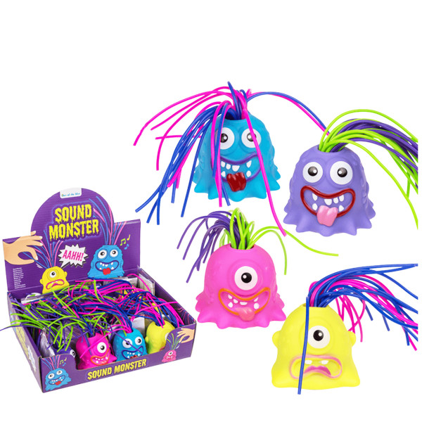 Deko Sound Monster, pink, gelb, blau oder violett, 7x6cm, Out of The blue