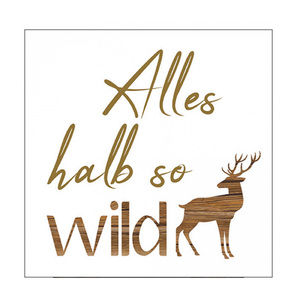 Ambiente Papierservietten Hirsch - Alles halb so wild, 33x33cm