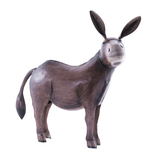 Deko Esel, Metallesel braun, 31x36cm, Metall