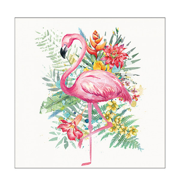Ambiente Papierservietten Flamingo, Tropical Flamingo, 33x33cm