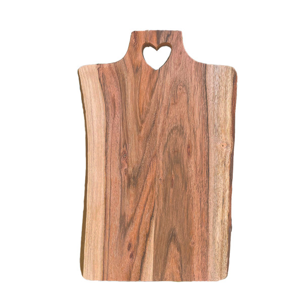 Holzbrett mit Herz, Naturholzbrett Akazie, 30x20cm