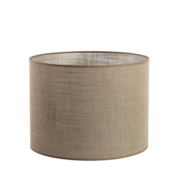 Lampenschirm Caden beige, Lampenschirm Zylinder 40x40x30cm, Light &amp; Living