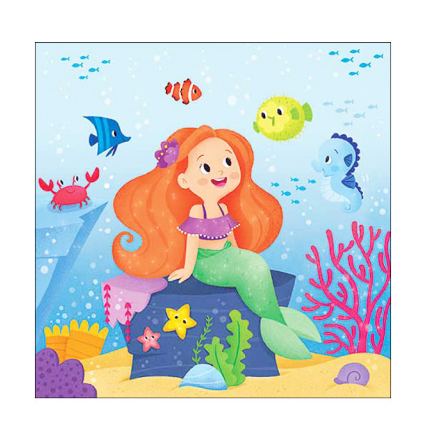Ambiente Papierservietten Kinder Meerjungfrau, Mermaid, Lunch 33x33cm