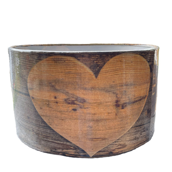Lampenschirm Holzherz, 25x15cmcm, Mars &amp; More