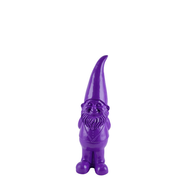 Deko Gartenzwerg violett, Zwerg aus Magnesia einfarbig violett, 21cm