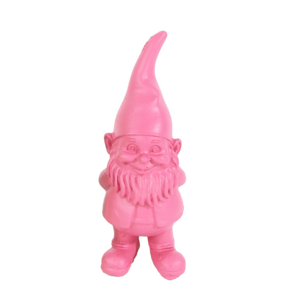 Deko Gartenzwerg pink, Polyresinzwerg einfarbig matt, 10cm