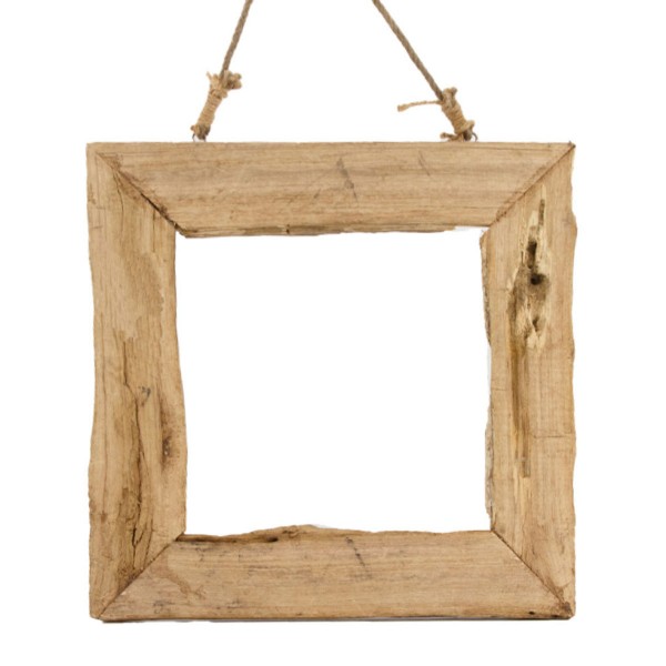 Holzrahmen natur mit Juteseil 38x38cm