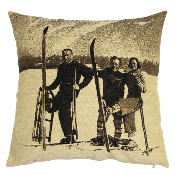 Gobelin Kissen Skifahrer Sepia 45x45cm Gobelin, Mars &amp; More