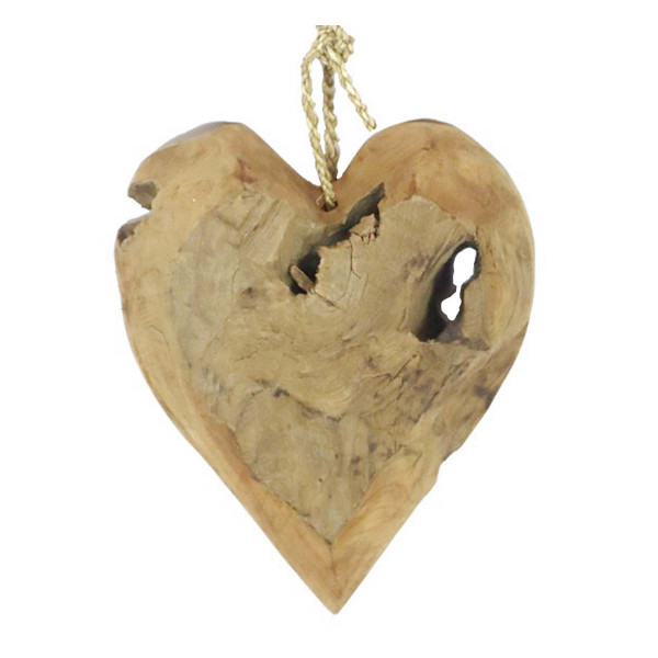 Deko Herz Teak natur, Holzherz Natur, 30x33cm, Hänger, DIJK Natural Collections