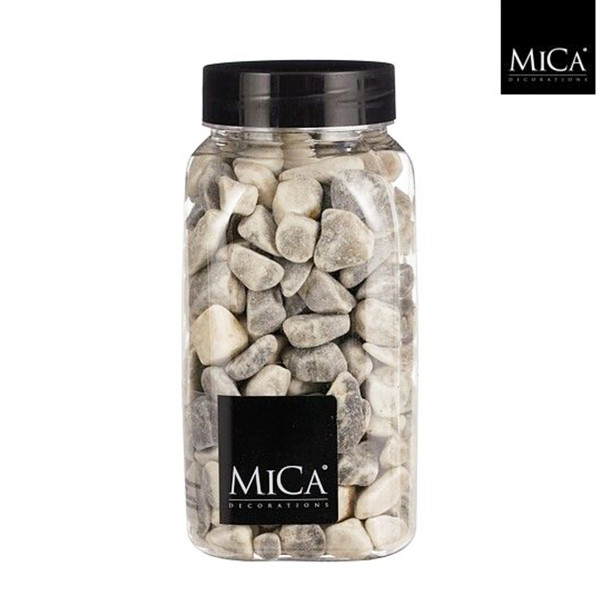 Deko Steine Marbles hellgrau, 7-15mm, 650ml, Mica Decorations