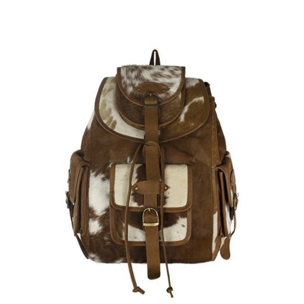 Kuhfell Rucksack, braun/ weiß, Mars &amp; More