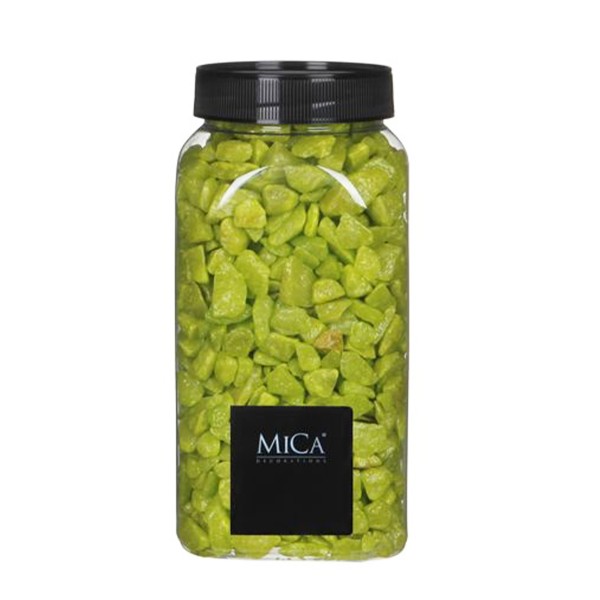 Deko Steine hellgrün kleine Körnung 650ml