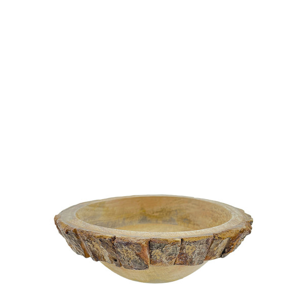 Holzschale, Schale mit Rinde, Ø17cm