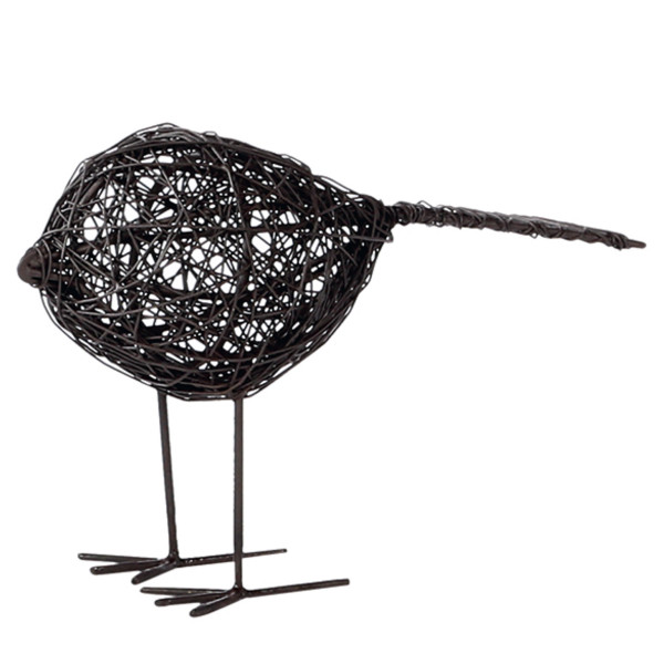 Deko Vogel Amari, Eisenvogel aus Drahtgeflecht, 14cm, WMG Grünberger