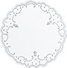 Duni Zelltuch-Untersetzer rund, 8-Lagig, 9cm weiß