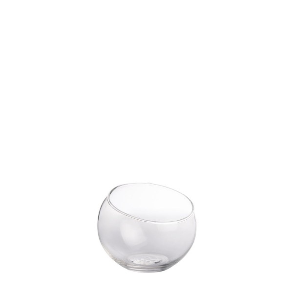 Glas Vase/Teelichthalter Kugel 8x10cm klar, Sandra Rich