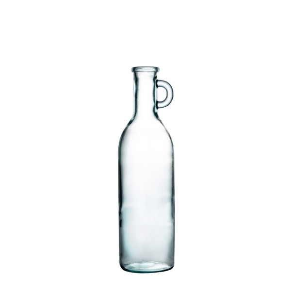 Glas Vase Flasche grün 13x35cm