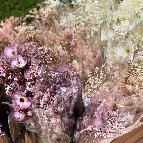 Kunstblumen, Wiesenblumen, bordo, 62cm