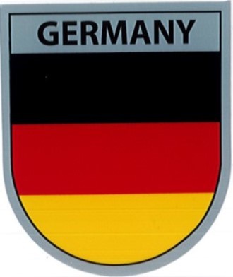 Aufkleber in Wappenform Germany
