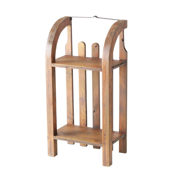 Deko Schlitten Regal Pino, Holzregal in schlittenform, 70x35cm, Boltze Home Collections