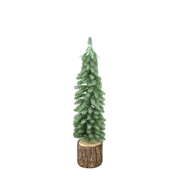 Deko Tannenbaum, Tannenbaum auf Holzfuß, 30cm, Naturholz/PE